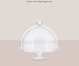 1/6 Scale Transparent Cake Stand – Miniature Dessert Display Tray for Dollhouse Bakery & Afternoon Tea | BJD & Blythe