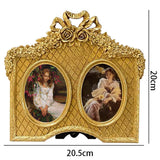 Vintage European Gold Ornate Picture Frame | Embossed Wall-Hanging Photo Frame Decor
