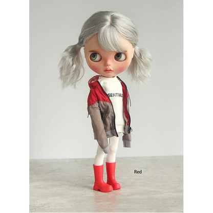 Candy Color Retro Rain Boots for Dolls – Multi-Color Rubber Shoes | Universal Fit for Blythe, Barbie, Licca, FR & Obitsu 22/24