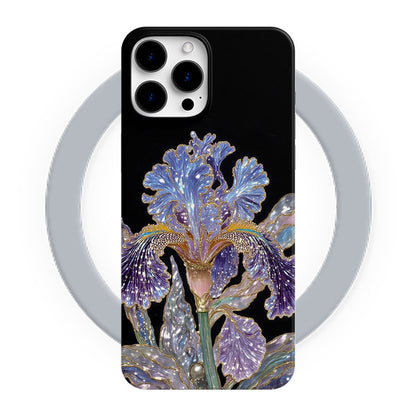 Artistic iPhone Case – Independent Designer Style | Multiple Models Available|Iris Flower in the Night