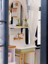 1/6 Scale Vintage Sink & Faucet – Miniature Kitchen/Bathroom Dollhouse Furniture | Separate Accessories for BJD & Blythe