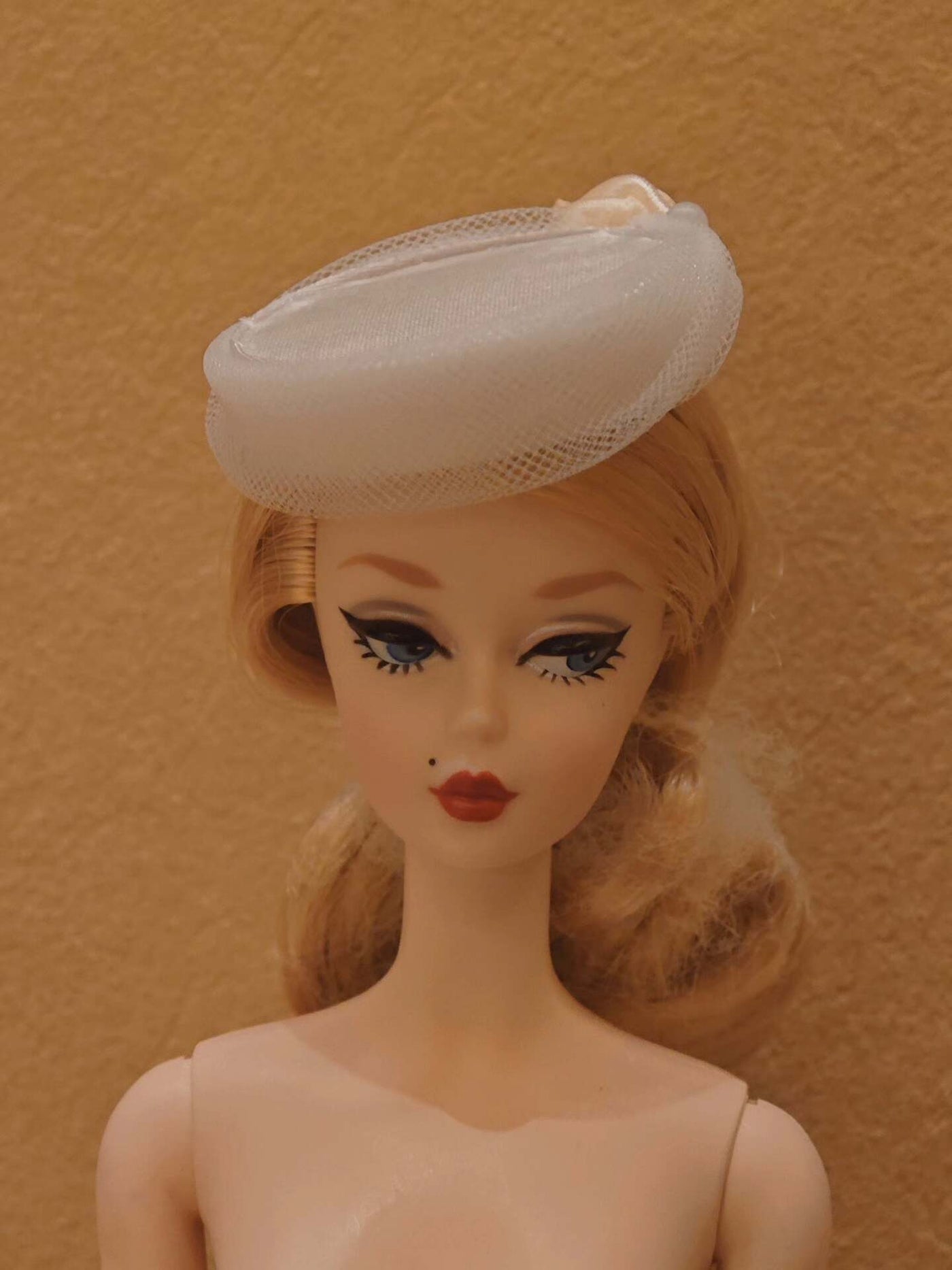 Vintage Straw Hat for 1/6 Scale Fashion Dolls