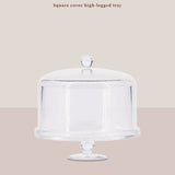 1/6 Scale Transparent Cake Stand – Miniature Dessert Display Tray for Dollhouse Bakery & Afternoon Tea | BJD & Blythe