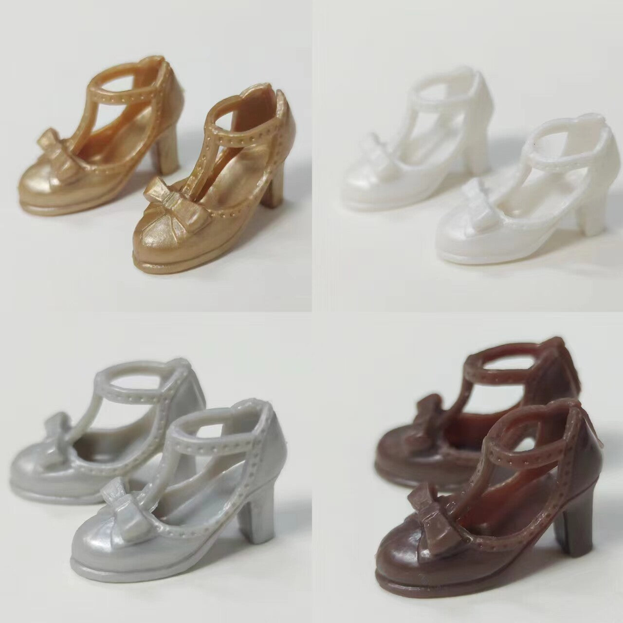 1/6 scale plastic doll shoes — colorful heels, flats and sandals, catalog view 4