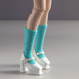 Macaron Color Platform Mary Jane Doll Shoes – Harajuku Style | Universal Fit for Blythe, Barbie, Licca, FR & Obitsu 22/24