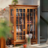 玩具】经典美式复古玻璃书柜/客厅/厨房/卧室 6分迷你模型娃娃屋