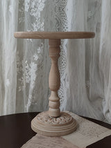 装飾彫刻入り ハンドメイド ドール用ラウンドテーブル