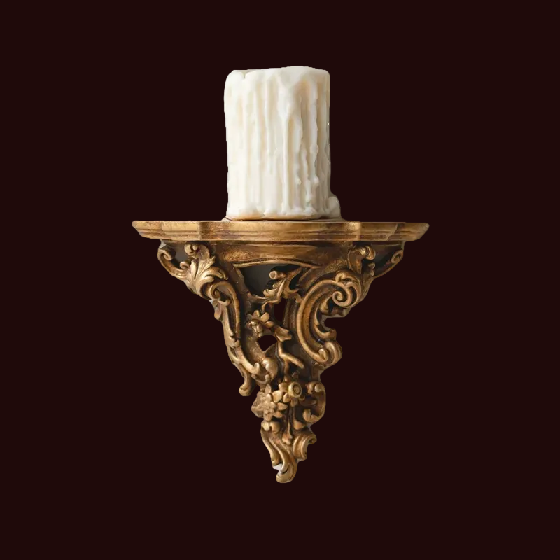 Vintage candle holder, aromatherapy candle holder, wall decoration, carved candle holder, European nostalgic resin wall decoration