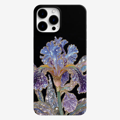 Artistic iPhone Case – Independent Designer Style | Multiple Models Available|Iris Flower in the Night