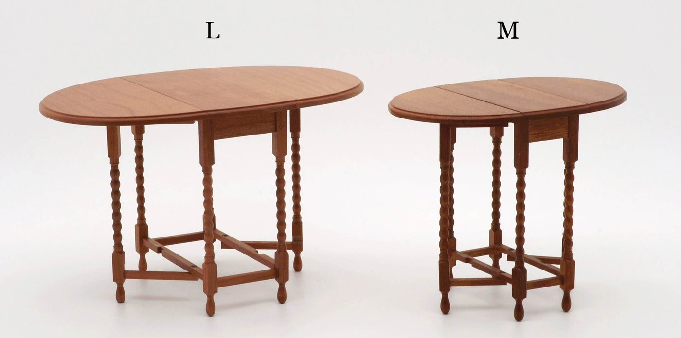 1/6 Scale Oval Folding Table / Side Table – Space-Saving Miniature Dollhouse Furniture for BJD & Blythe