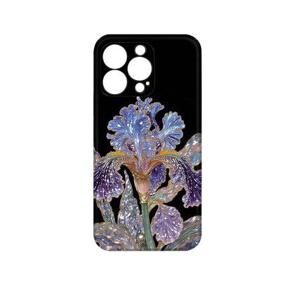 Artistic iPhone Case – Independent Designer Style | Multiple Models Available|Iris Flower in the Night