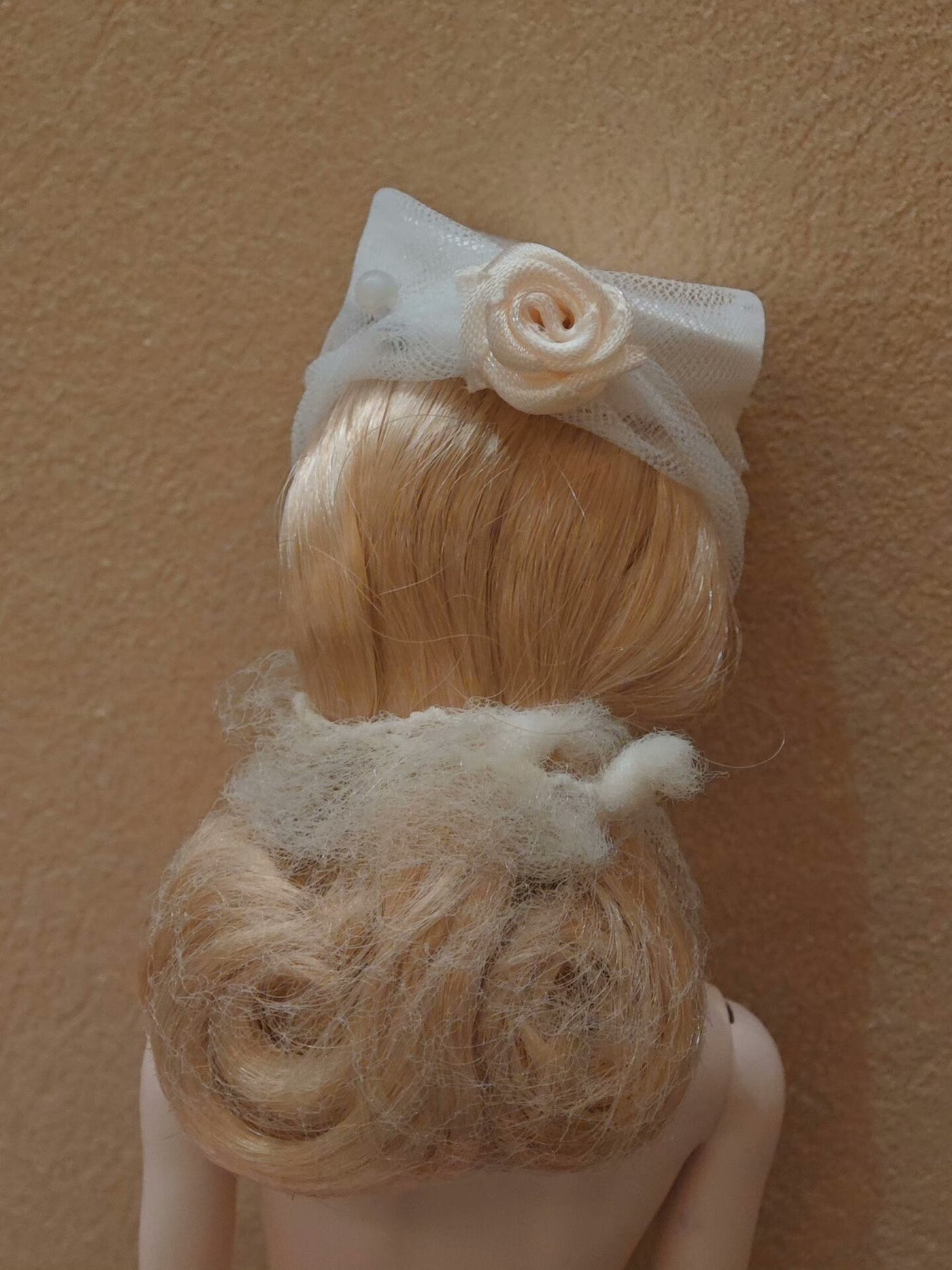Vintage 1/6 Scale Doll Straw Hat Side View