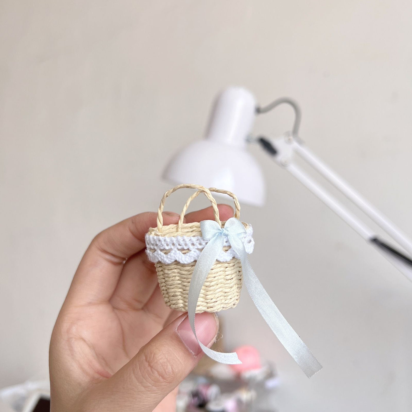 1/6 Scale Handmade Straw Hat for Dolls | Romantic Cottage Style | Fits Head Circumference 10–12 cm