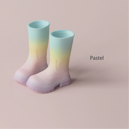 Candy Color Retro Rain Boots for Dolls – Multi-Color Rubber Shoes | Universal Fit for Blythe, Barbie, Licca, FR & Obitsu 22/24
