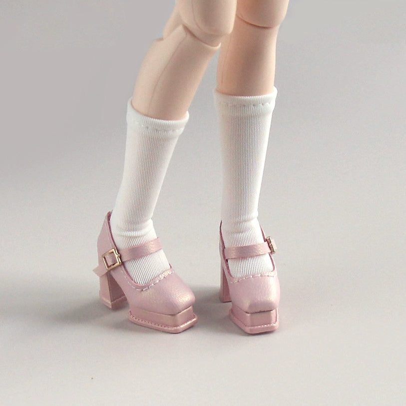 Macaron Color Platform Mary Jane Doll Shoes – Harajuku Style | Universal Fit for Blythe, Barbie, Licca, FR & Obitsu 22/24