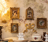 Vintage Gold Embossed Mini Frames – European Wall Decor