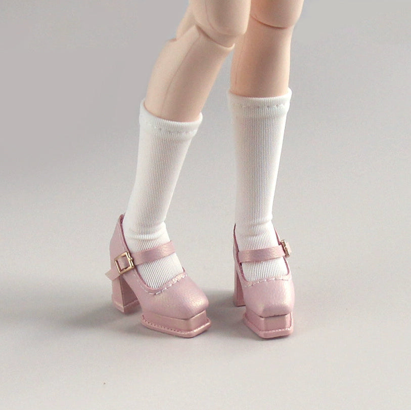 Macaron Color Platform Mary Jane Doll Shoes – Harajuku Style | Universal Fit for Blythe, Barbie, Licca, FR & Obitsu 22/24