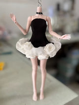 Handmade doll dress "Black Swan"