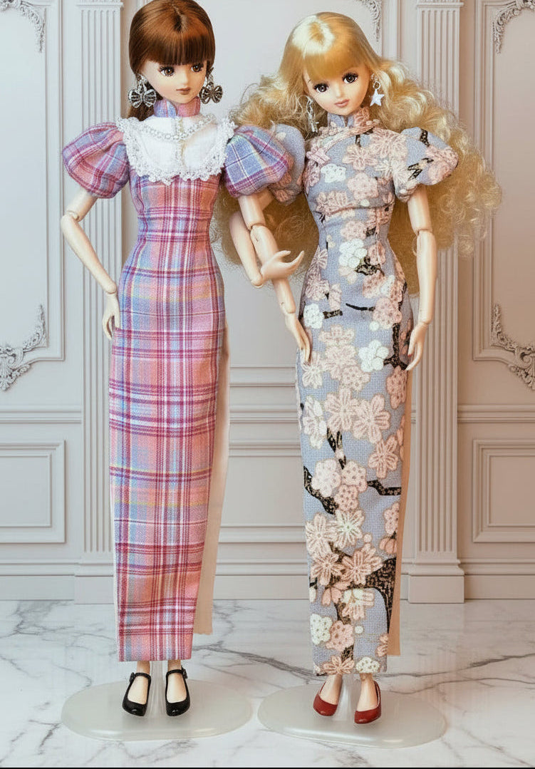 【受注製作・8月30日締切】 1/6ドール用チャイナドレス｜momoko・ジェニー・Obitsu27対応｜ 60種類生地オーダーメイド