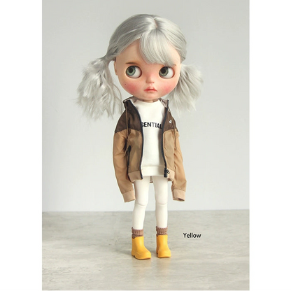 Candy Color Retro Rain Boots for Dolls – Multi-Color Rubber Shoes | Universal Fit for Blythe, Barbie, Licca, FR & Obitsu 22/24