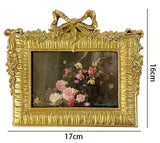 Vintage European Gold Ornate Picture Frame | Embossed Wall-Hanging Photo Frame Decor