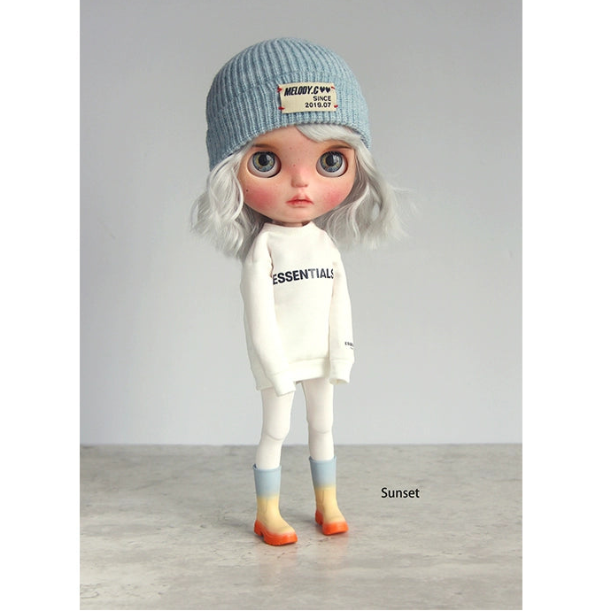 Candy Color Retro Rain Boots for Dolls – Multi-Color Rubber Shoes | Universal Fit for Blythe, Barbie, Licca, FR & Obitsu 22/24