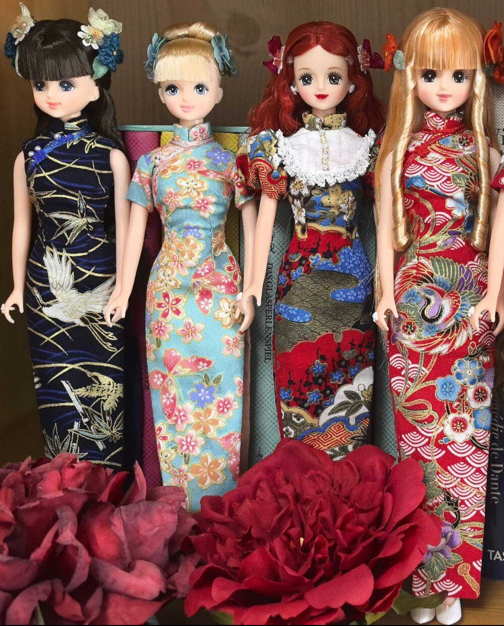 【受注製作・8月30日締切】 1/6ドール用チャイナドレス｜momoko・ジェニー・Obitsu27対応｜ 60種類生地オーダーメイド