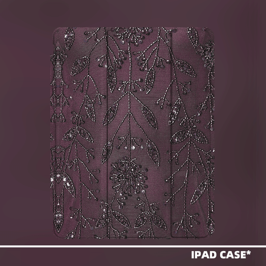 Artistic iPad Case – Stand & Book Styles | Multiple Models Available|Baroque Deep Purple