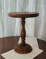 Handmade Vintage Carved Round Table – Multi-Color Options | Fits 1/3, 1/4, 1/6 Scale Dolls