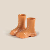 1/6ドール用 コンバット風レインブーツ｜レトロワークブーツスタイル | ブライス、バービー、リカちゃん、FR、オビツ22/24