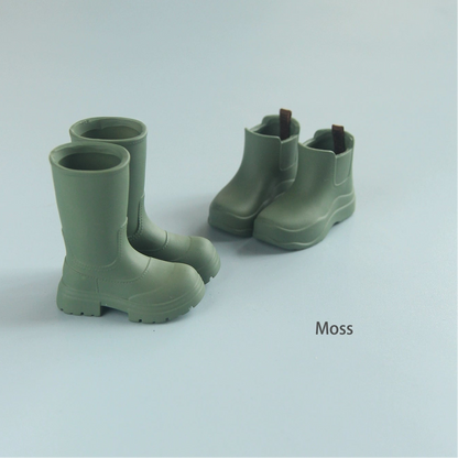 Candy Color Retro Rain Boots for Dolls – Multi-Color Rubber Shoes | Universal Fit for Blythe, Barbie, Licca, FR & Obitsu 22/24