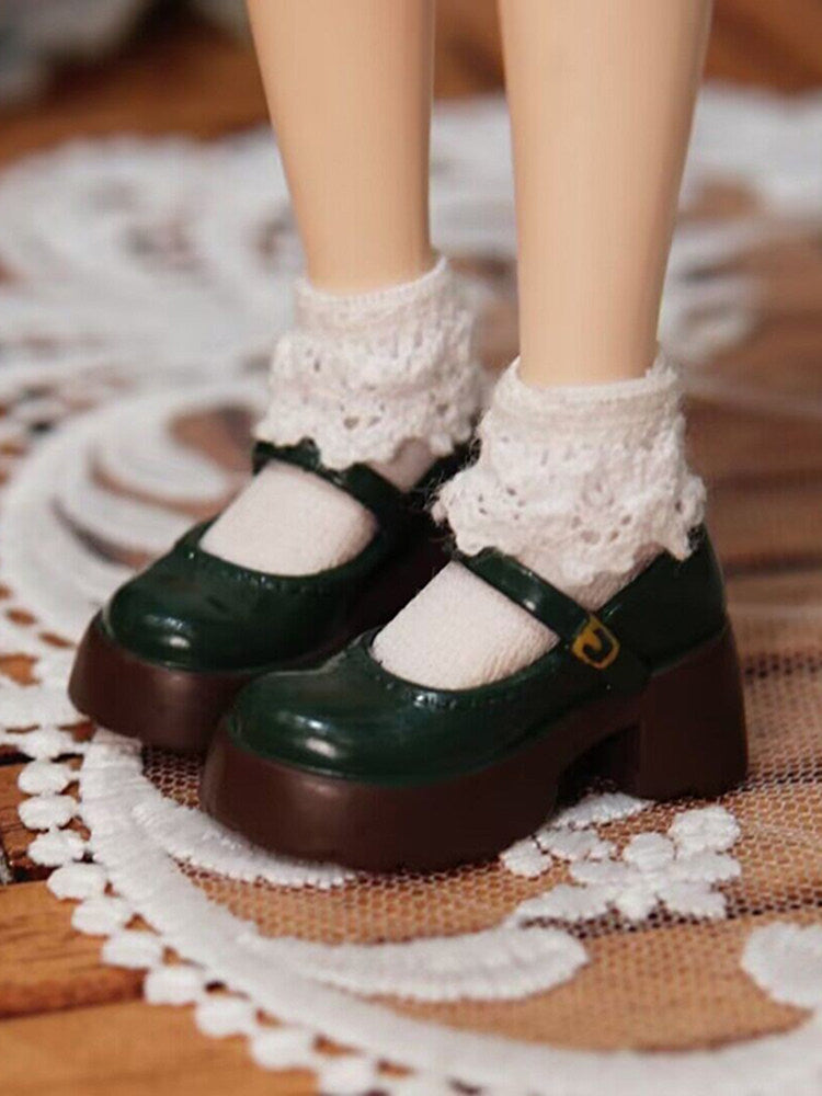 1/6ドール用 厚底エナメル メリージェーン シューズ