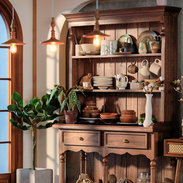 1/6 Scale French Country Doll Cabinet | Dollhouse Furniture & Miniature Storage