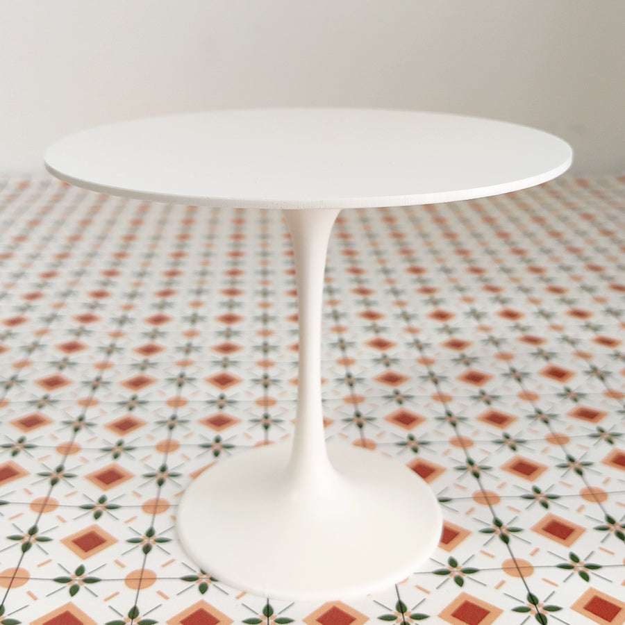 1/6 Scale Round Dining Table – Minimalist Dollhouse Furniture for BJD & Blythe | Black & White, 2 Sizes Available