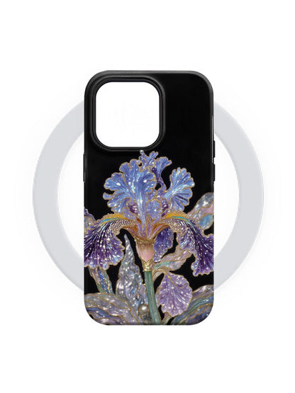 Artistic iPhone Case – Independent Designer Style | Multiple Models Available|Iris Flower in the Night