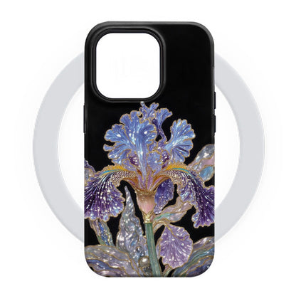 Artistic iPhone Case – Independent Designer Style | Multiple Models Available|Iris Flower in the Night