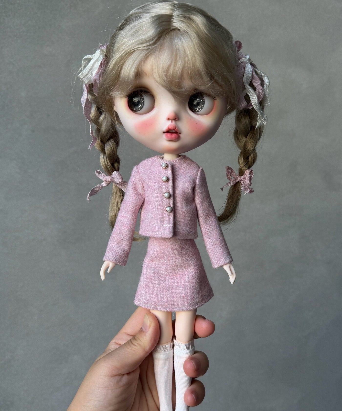 1/6ドール用 ツイード上下セット｜多色展開｜Blythe・Obitsu24・Azone・Licca・Cherryちゃん対応