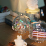 1/6 Scale Transparent Cake Stand – Miniature Dessert Display Tray for Dollhouse Bakery & Afternoon Tea | BJD & Blythe