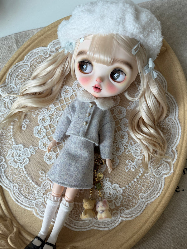 1/6 Scale Tweed Outfit Set | Multiple Colors | Fits Blythe, Obitsu 24, Azone, Licca, Cherry Chan