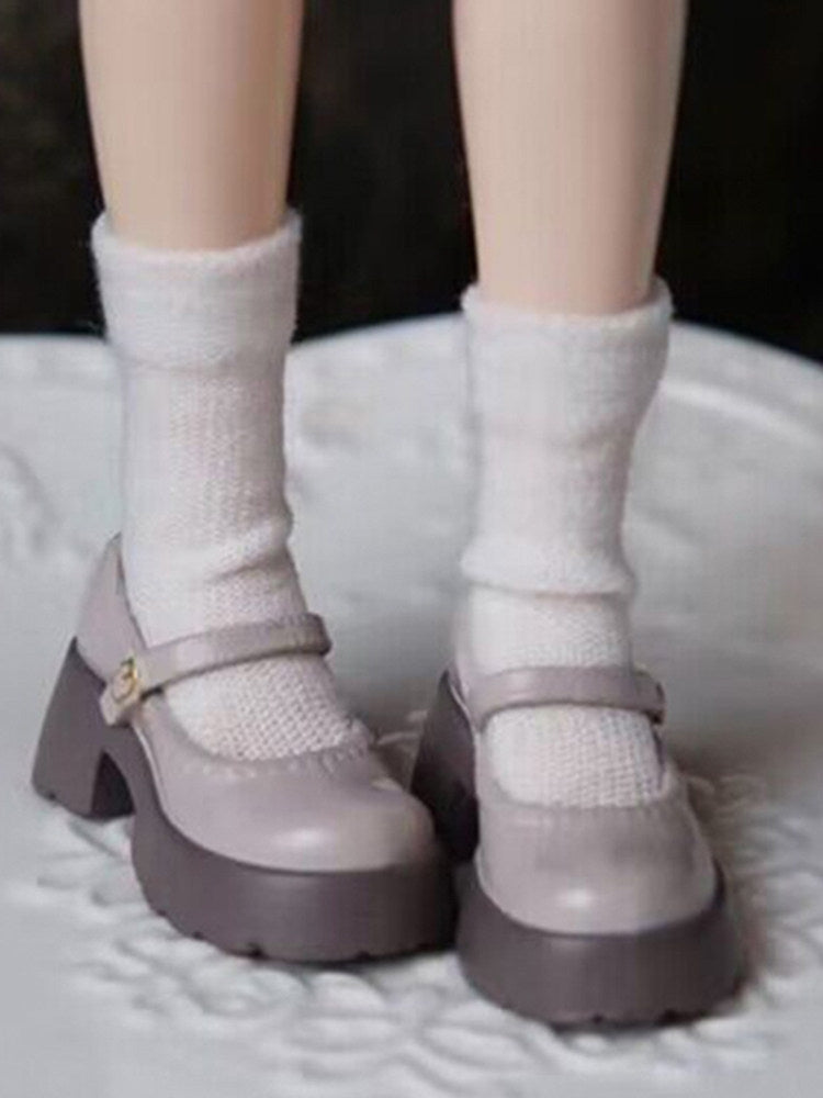 1/6ドール用 厚底エナメル メリージェーン シューズ