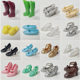 1/6 scale plastic doll shoes — colorful heels, flats and sandals, catalog view 1