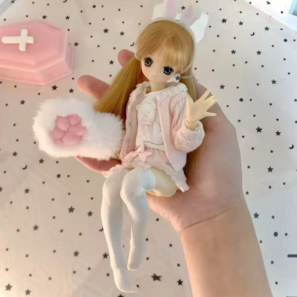1/6 scale bear motif roomwear four-piece doll outfit set | product image 3