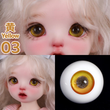 BJD glass eyes product detail image with Japanese and English color label