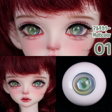 BJD glass eyes product detail image with Japanese and English color label