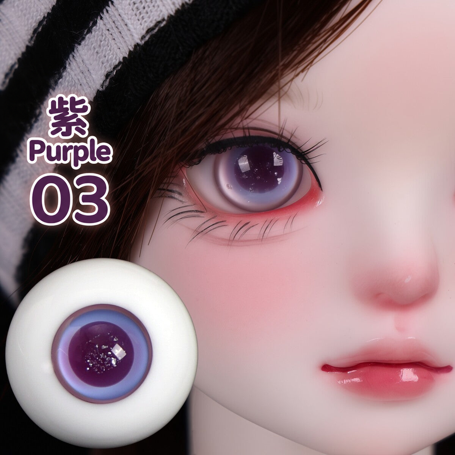 BJD glass eyes product detail image with Japanese and English color label