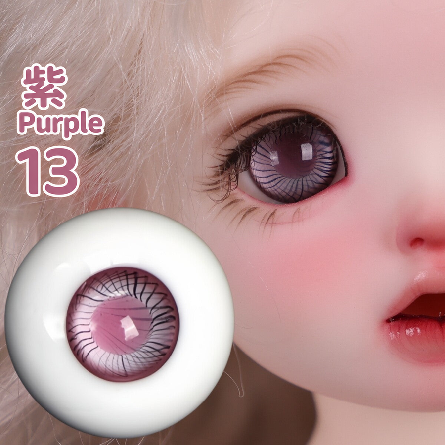 BJD glass eyes product detail image with Japanese and English color label