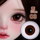 BJD glass eyes product detail image with Japanese and English color label