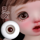 BJD glass eyes product detail image with Japanese and English color label