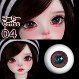 BJD glass eyes product detail image with Japanese and English color label