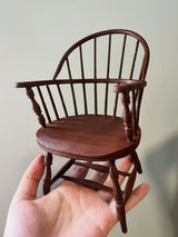 Vintage-style miniature armchair for 1/6 and 1/4 scale dolls